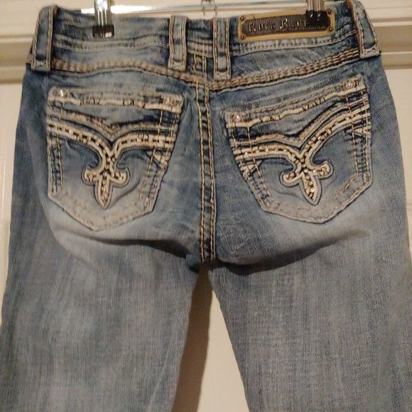 Rock Revival Boris Midrise Straight Leg Denim Jeans 26 - Picture 10 of 16